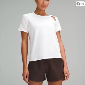 Lululemon Cotton Shoulder-Twist T-Shirt in white
